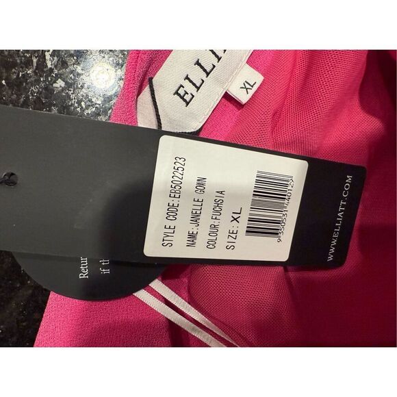 ELLIATT Janelle One Shoulder Gown Pink Cocktail Dinner Date Wedding size XL NWT - Picture 7 of 7